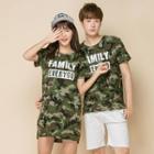 Couple Matching Short-sleeve Camo Print T-shirt / Mini Dress