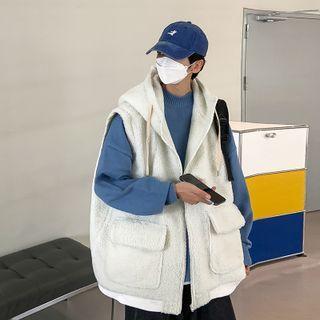 Hooded Fleece Zip-up Vest