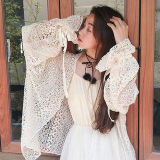 Cutout Lace Lace-up Light Jacket