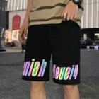 Lettering Reflective Shorts