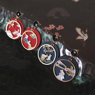 Crane Alloy Dangle Earring