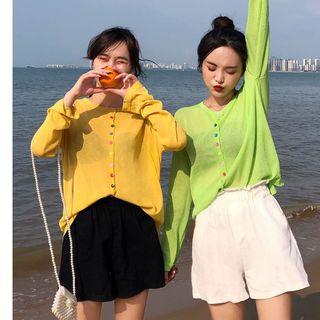 Multi-color Button Cardigan