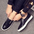 Sequined Genuine Leather Oxfords