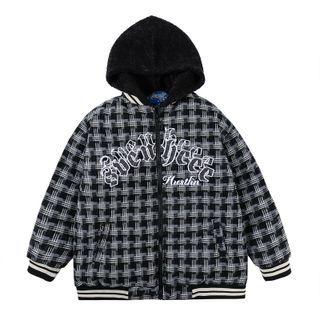 Hood Houndstooth Padded Jacket