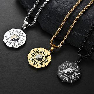 Yin And Yang Pendant Stainless Steel Necklace