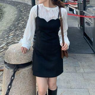 Strappy Overall Dress / Long-sleeve Top