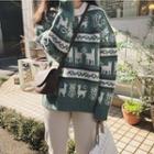 Patterned Sweater Green - One Size