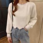 Scallop Sweater White - One Size