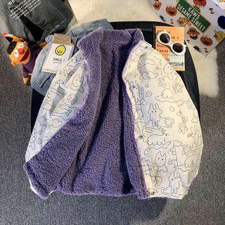 Fleece-lined Print Jacket