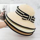 Piped Foldable Straw Hat