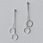 925 Sterling Silver Hoop Drop Earrings