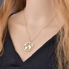 Circle Pendant Necklace Gold - One Size