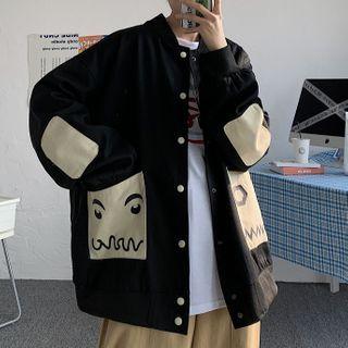 Face Print Button-up Jacket