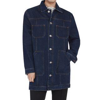 Plus Size Long Denim Jacket