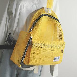 Mesh Lightweight Backpack With Pouch