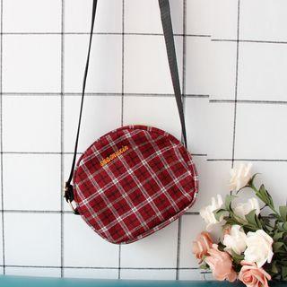Plaid Round Shoulder Bag