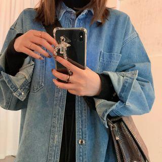 Oversized Denim Shirt Blue - One Size