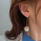 Faux Pearl Dangle Earring 1 Pair - Faux Pearl - Dangle Earring - White - One Size