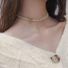 Faux Pearl Layered Choker As Shown In Figure - One Size