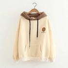 Fleece Hooded Embroidery Pullover