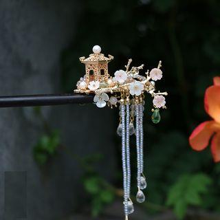 Retro Freshwater Pearl Bead Fringed Hair Stick