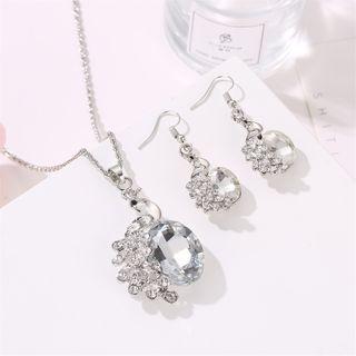 Set: Gemstone Earring + Necklace