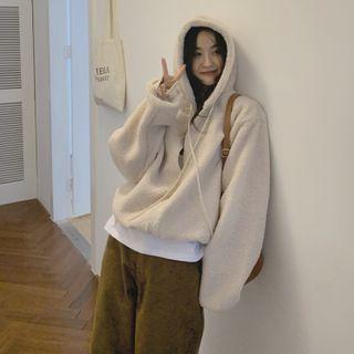 Long-sleeve Fleece Hooded Jacket