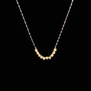 Disc Pendant Alloy Choker 1pc - Gold - One Size