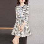 Patterned Mini A-line Dress