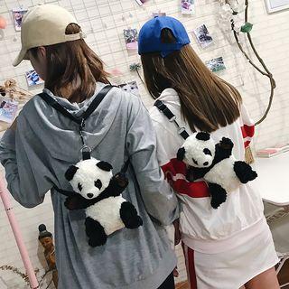Fleece Panda Backpack White - One Size