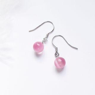 925 Sterling Silver Cat Eye Stone Dangle Earring
