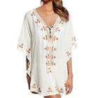Embroidered Batwing Cover-up