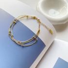 Layered Beaded Bracelet S121 - Bracelet - Gold - One Size