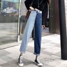 Two-tone Straight Cut Jeans
