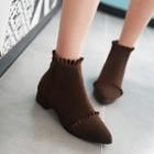 Frilled Ankle Boots