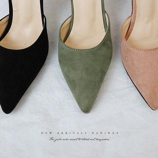 Pin-heel Pointy Mules
