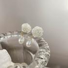 Flower Faux Pearl Dangle Earring 1 Pair - Type A - White - One Size