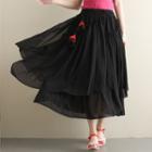 Ethnic Plain Maxi Skirt