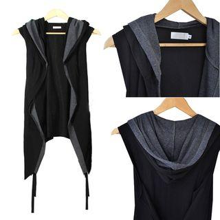 Layered Hooded Vest