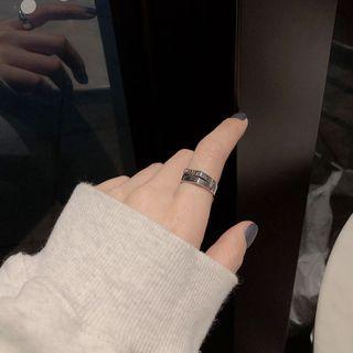 Roman Numeral Sterling Silver Open Ring 1 Pc - Silver - One Size