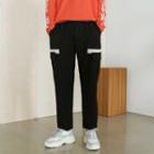 Plus Size Contrast-trim Cargo Pants