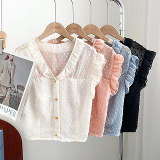 Plain Dotted Cropped Blouse