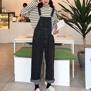 Wide-leg Dungaree Black - One Size