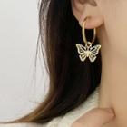Butterfly Stainless Steel Dangle Earring 1 Pair - Gold - One Size