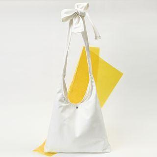 Eco-friendly Plain Crossbody Bag White - One Size