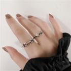 925 Sterling Silver Star / Knot Ring J552 - Knot Ring - Silver - One Size