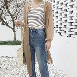 Plain Sheer Long Coat