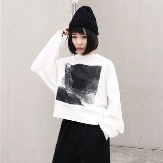 Loose-fit Printed Cropped Top