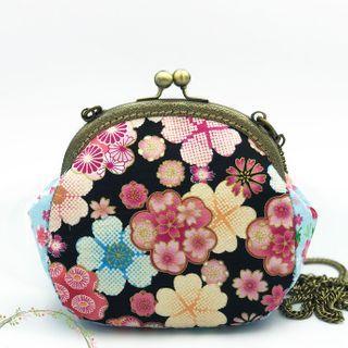 Floral Print Pouch Floral - Black - One Size
