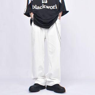 Set: Wide Leg Jeans + Waist Chain